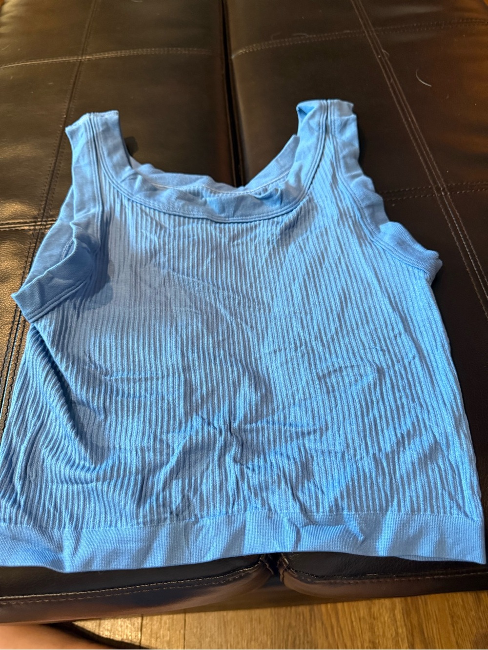Urban Outfitters Light Blue Ribbed Tank Top
